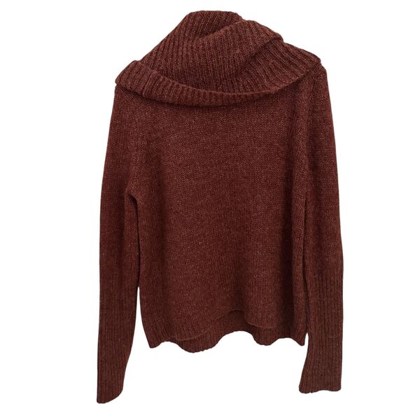 Soft Surroundings Maroon Acrylic, Wool & Mohair Blend Cowl Neck Sweater – Size M - Picture 2 of 6
